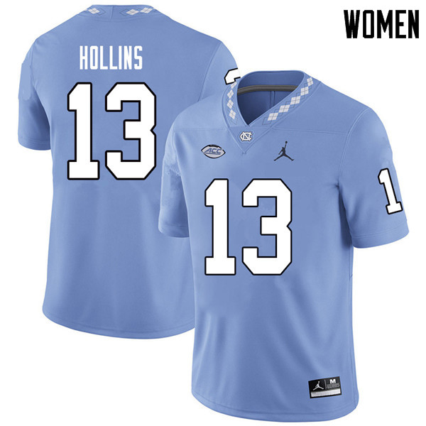 Jordan Brand Women #13 Mack Hollins North Carolina Tar Heels College Football Jerseys Sale-Carolina